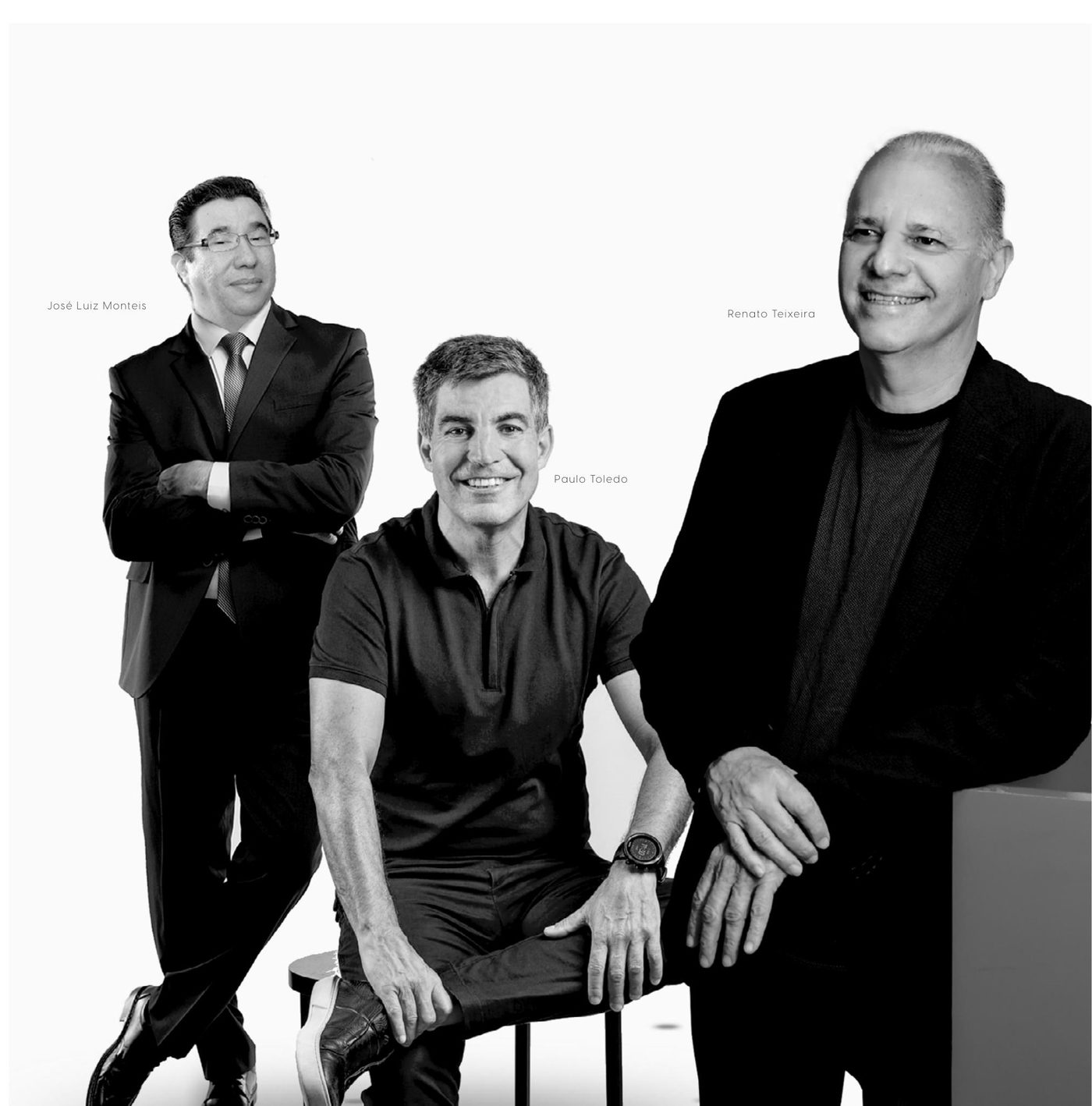 Sócios fundadores da CIA: José Luiz Monteis, Paulo Toledo e Renato Teixeira